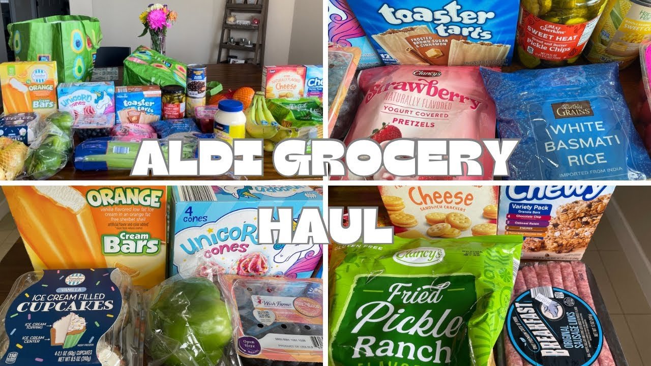 ALDI GROCERY HAUL WEEKLY MEAL PLAN LOWEST BUDGET EVER